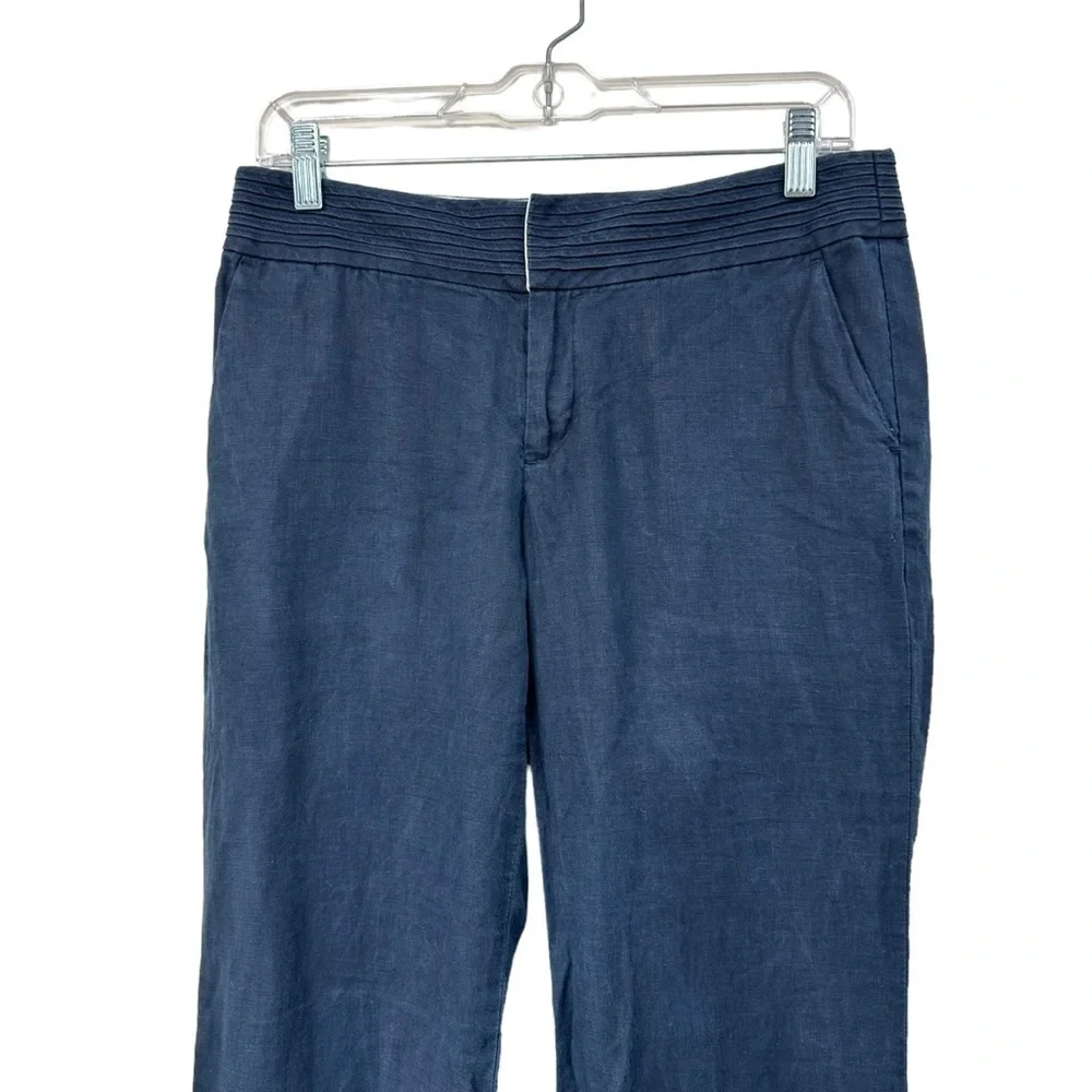 Banana Republic Martin Fit Navy Linen Pants, size 6